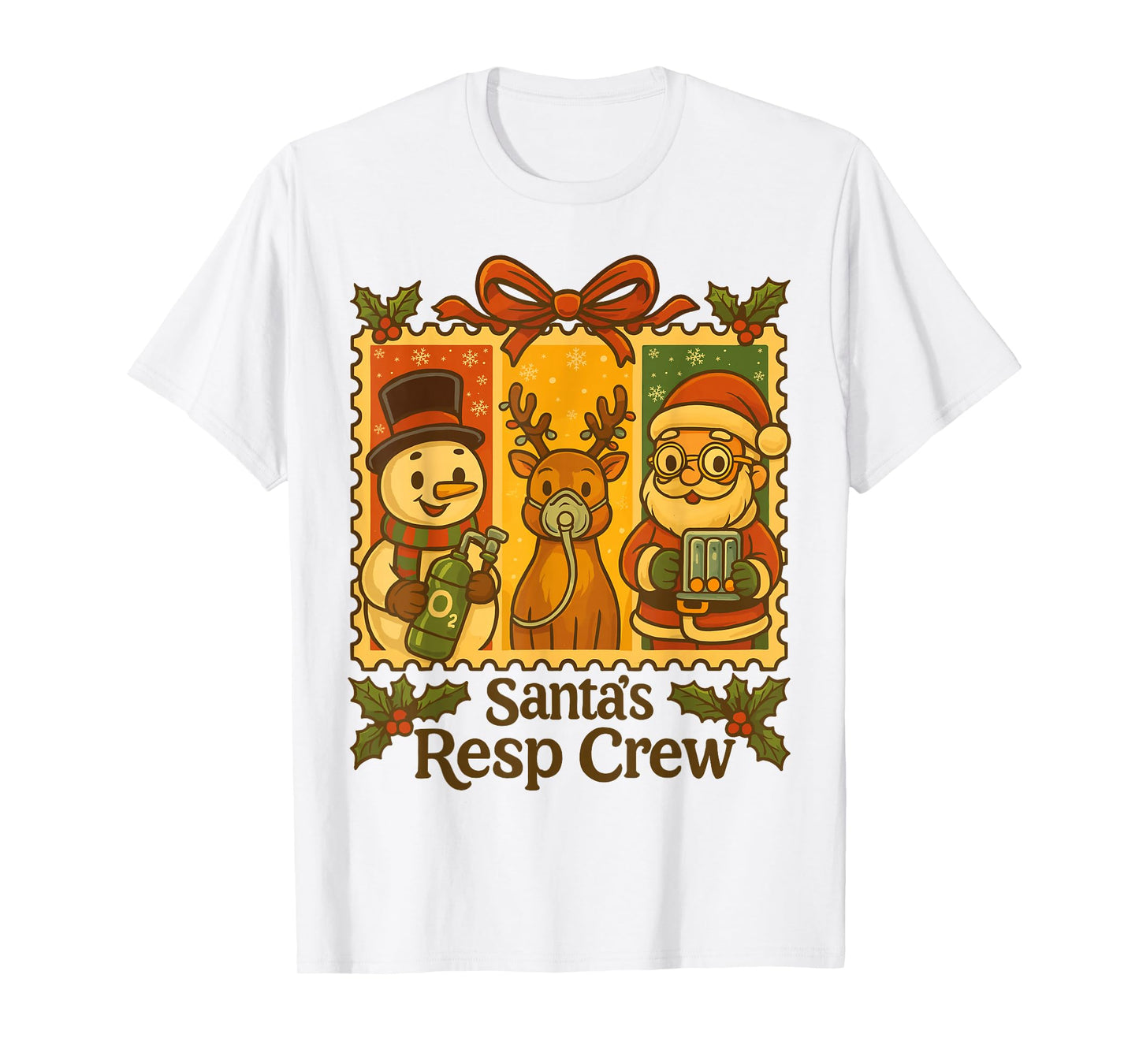 Funny Christmas Respiratory Therapy Crew Xmas RT Nurse T-Shirt