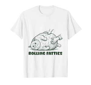 Rolling Fatties British Shorthair Funny Cute Cat Lover T-Shirt