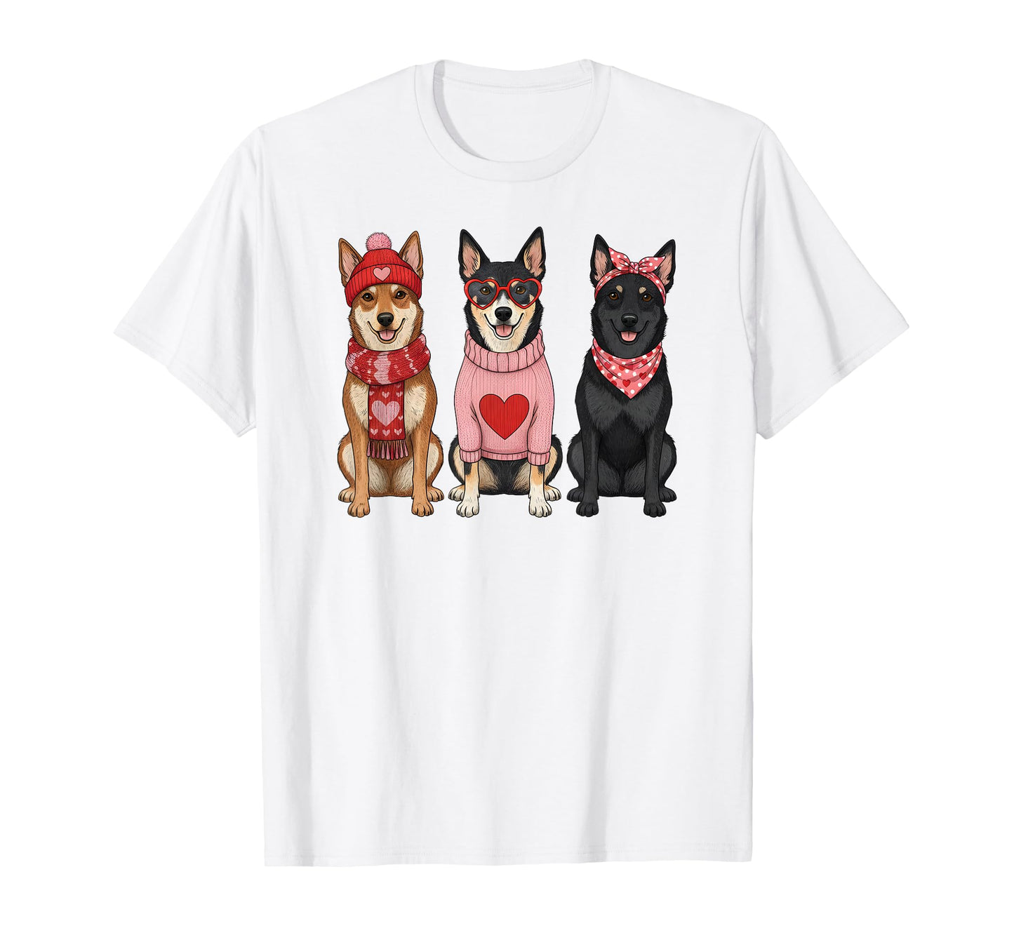 Cute Australian Kelpie Valentine Dog T-Shirt