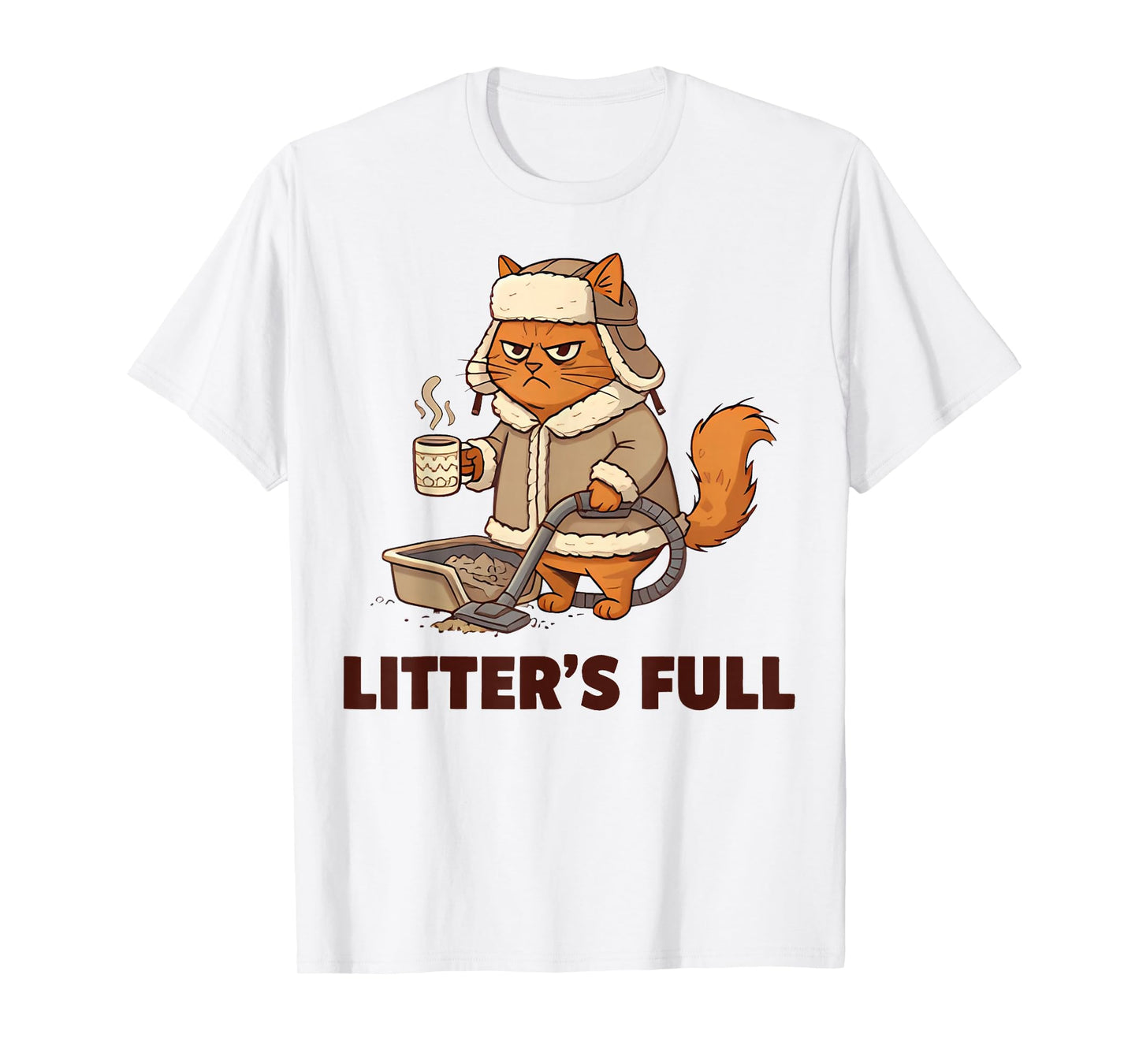 Litter’s Full Funny Cat Lovers Christmas Xmas T-Shirt