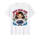 Cute New Zealand Girl with Fern and Waves dor Kids T-Shirt