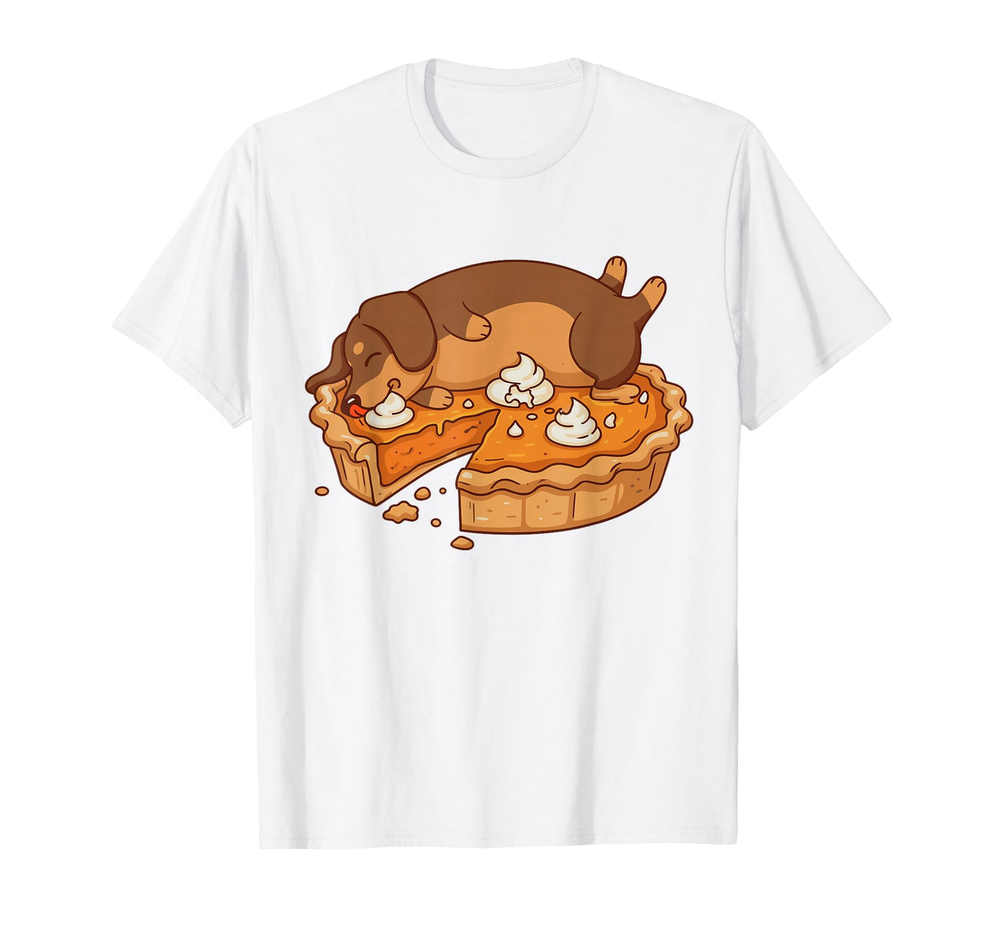Cute Thanksgiving Dachshund Pumpkin Pie Autumn T-Shirt