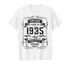 Vintage 1935 91yr 91st Birthday Gifts for Men 91 Years Old T-Shirt