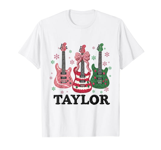 Girl Retro Taylor First Name Personalized Groovy 80's T-Shirt