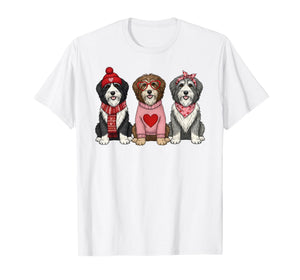 Cute Bearded Collie Valentine Dog T-Shirt