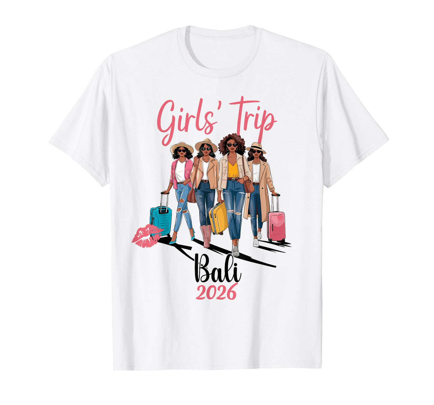 Black Girls Trip Bali 2026 Vacation Birthday Melanin Queen T-Shirt