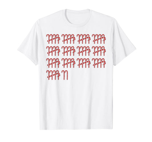 67 Counting Candy Cane Math Teacher Vintage 67th Number T-Shirt