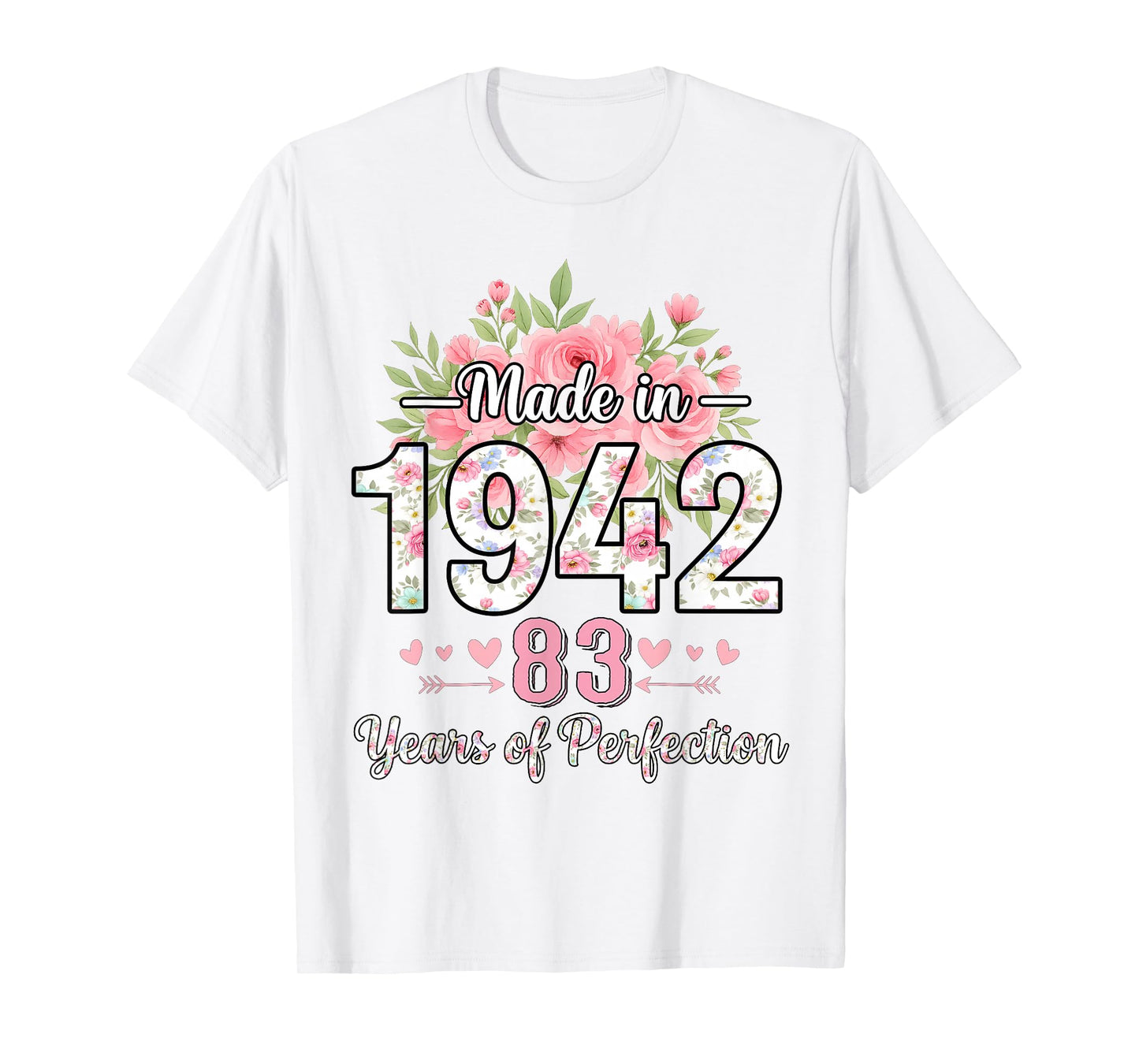 Made in 1942 Floral 83rd Birthday Gifts Women 83 Years Old T-Shirt