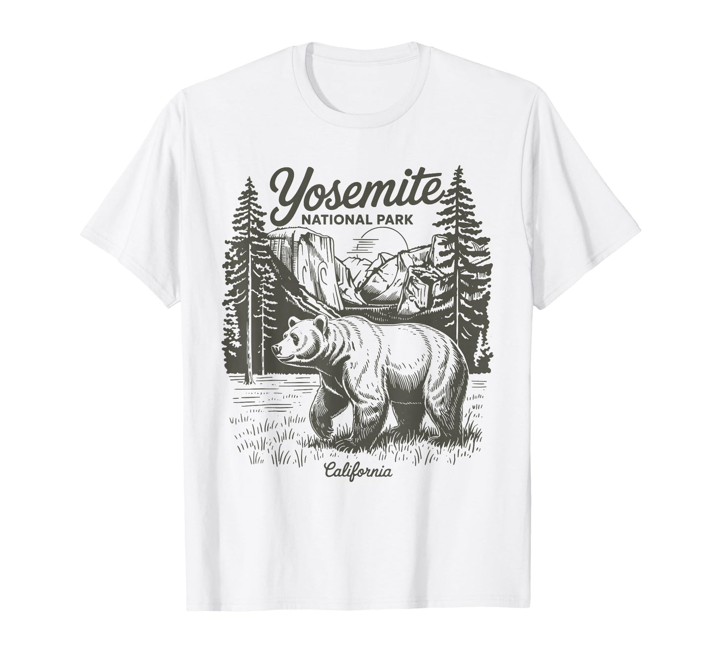 Yosemite National Park for Hikers Campers and Nature Lovers T-Shirt