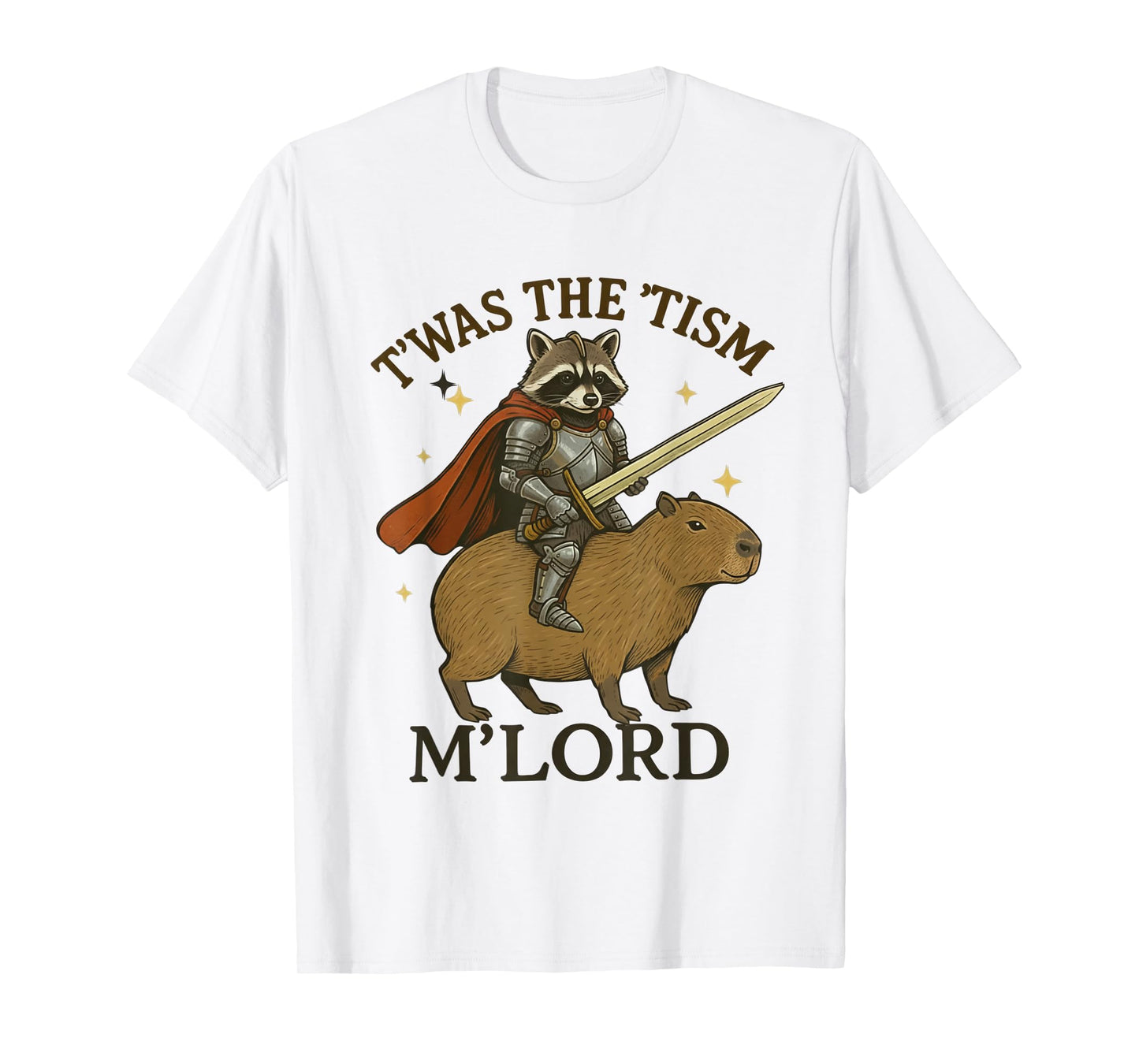 TWAS The Tism M Lord Funny Raccoon Vintage Capybara Autism T-Shirt