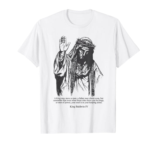 Sliver Mask King Baldwin IV Meme The Leper King Warrior T-Shirt