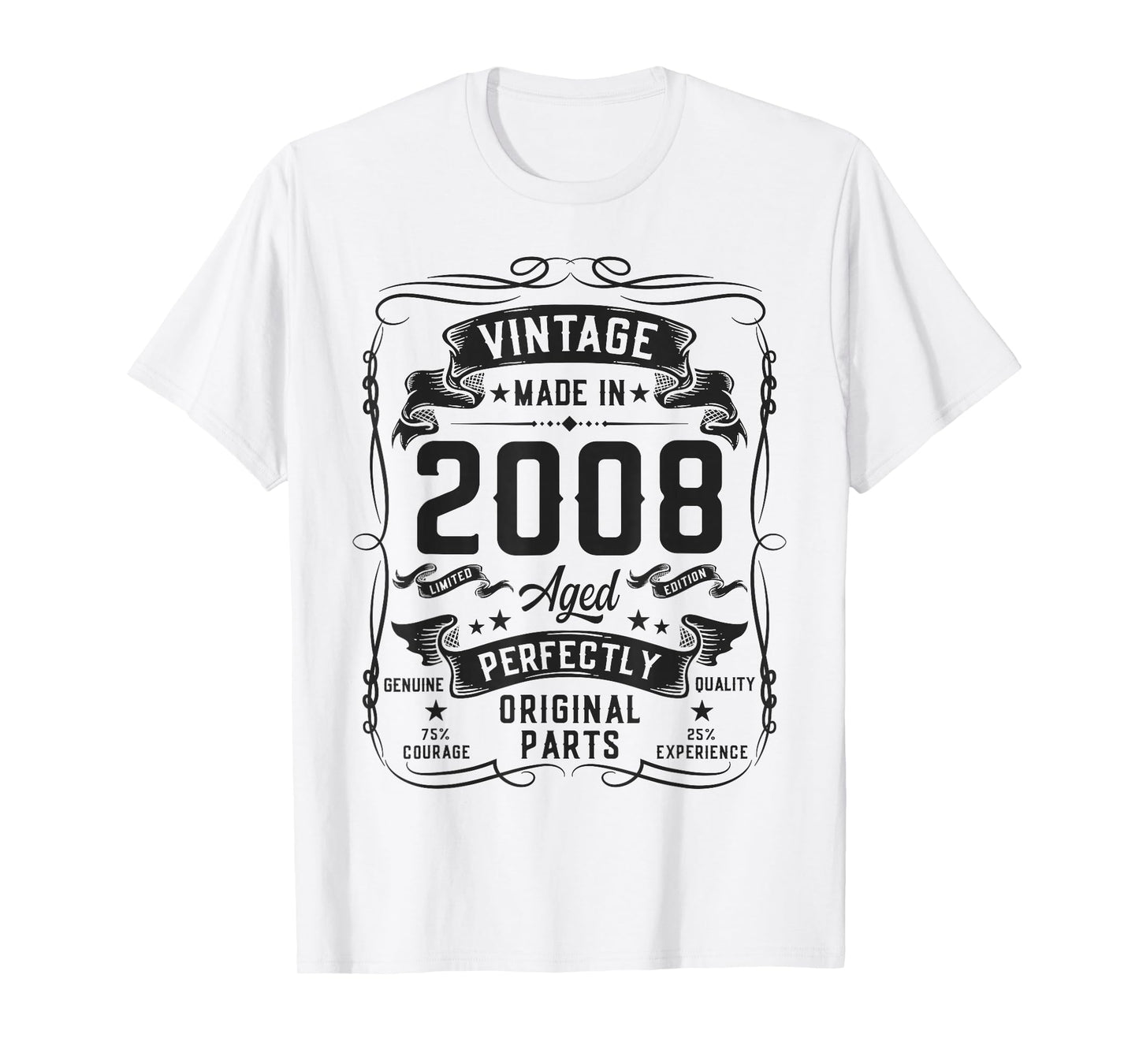 Vintage 2008 18yr 18th Birthday Gifts for Men 18 Years Old T-Shirt