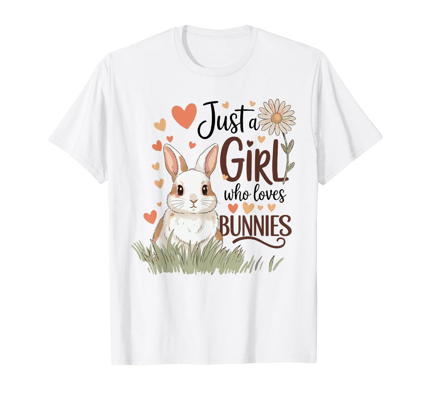 Just a Girl Who Loves Bunnies Design Cute for Girls & Women T-Shirt