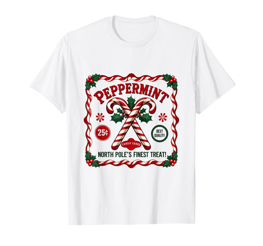 Christmas Old Fashioned Vintage North Pole Candy Company T-Shirt