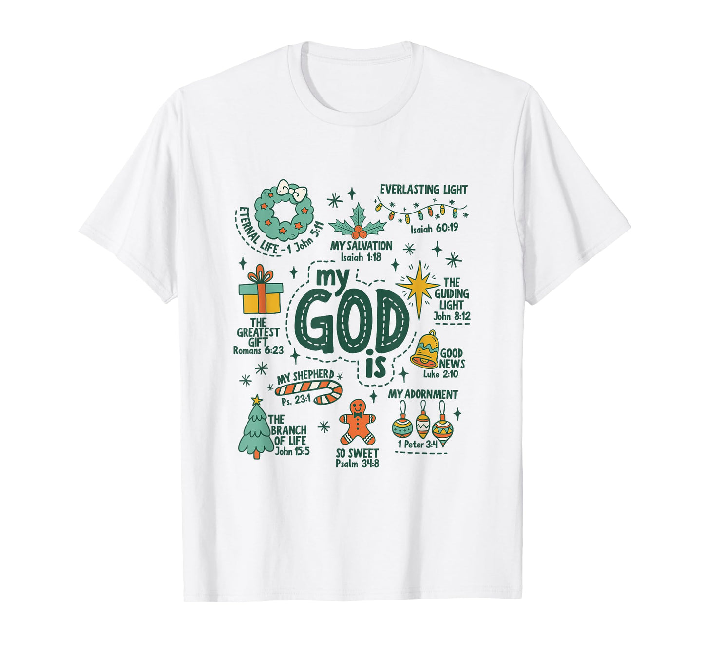 My God is Christmas Jesus is The Reason Faith Christian Xmas T-Shirt