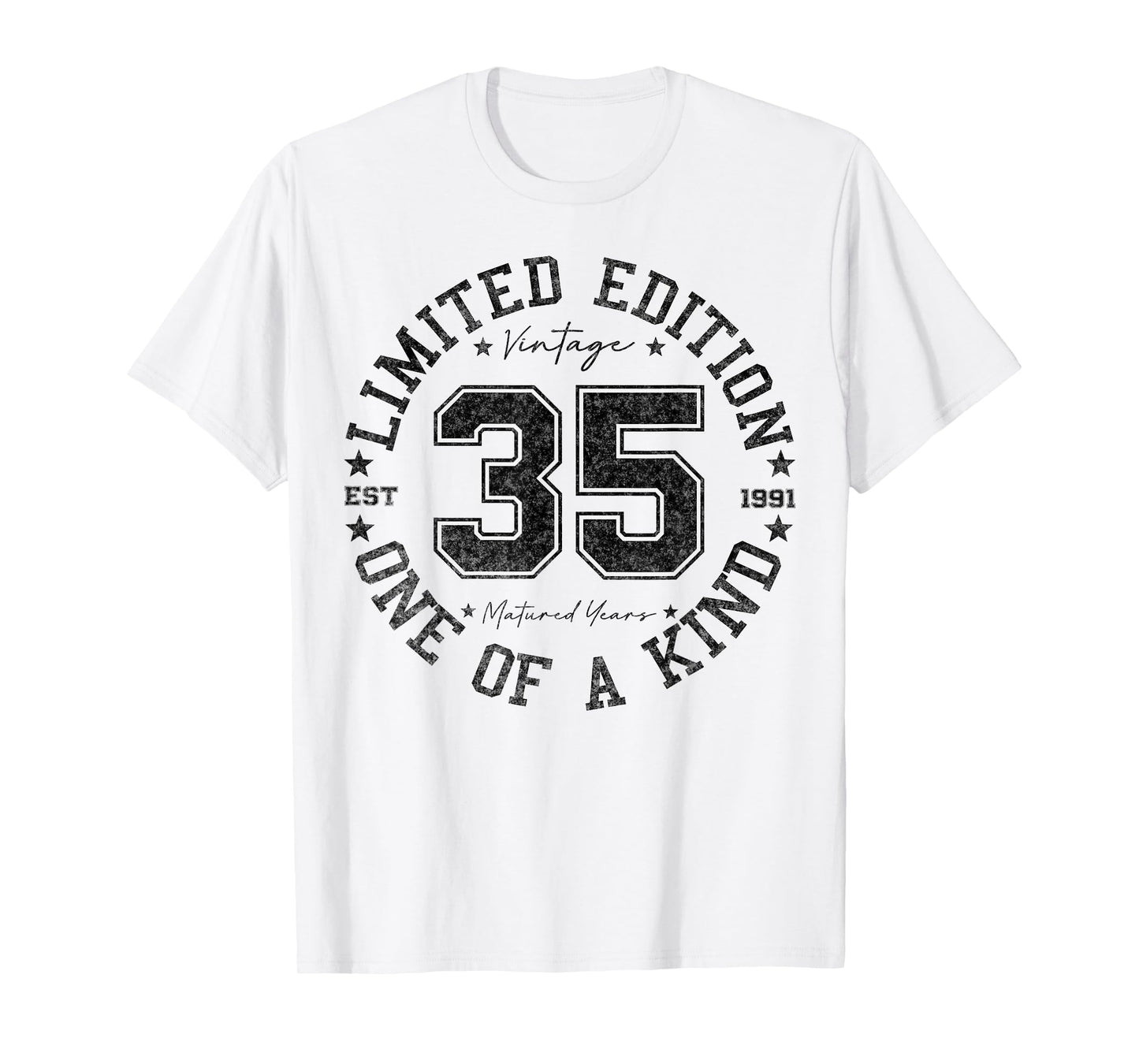 35 Year Old Gifts Vintage 1991 Limited Edition 35th Birthday T-Shirt