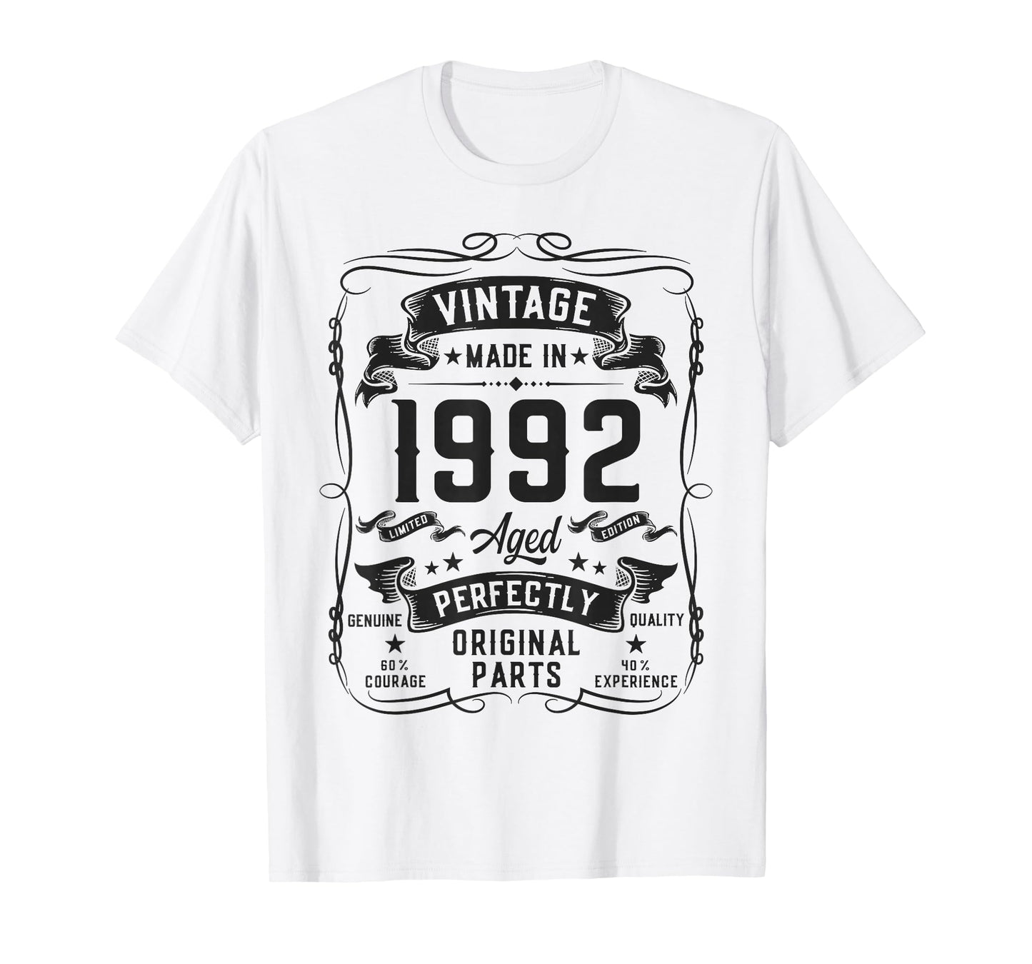 Vintage 1992 34yr 34th Birthday Gifts for Men 34 Years Old T-Shirt