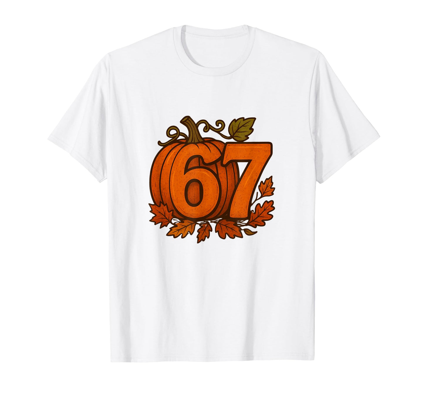 Funny Six Seven 6 7 Meme Unique Design 6 7 Pumpkin T-Shirt