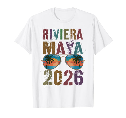 Retro Riviera Maya 2026 Trip Beaching All Girls Mexico Vacay T-Shirt