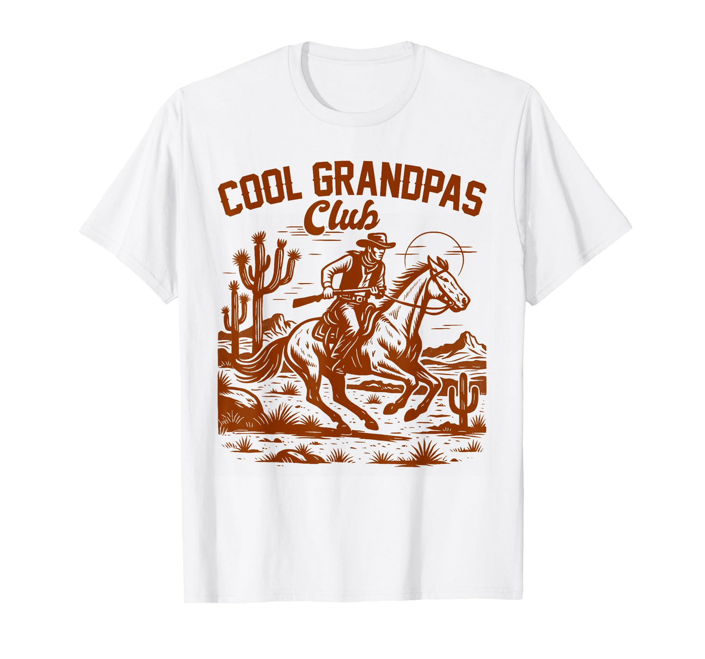 Western Wild West Cowboys Grandpa Papa Cool Grandpas Club T-Shirt