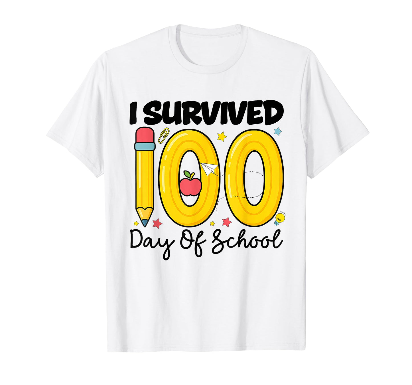 I Survived 100th Days of School Students Teachers 100 Days T-Shirt