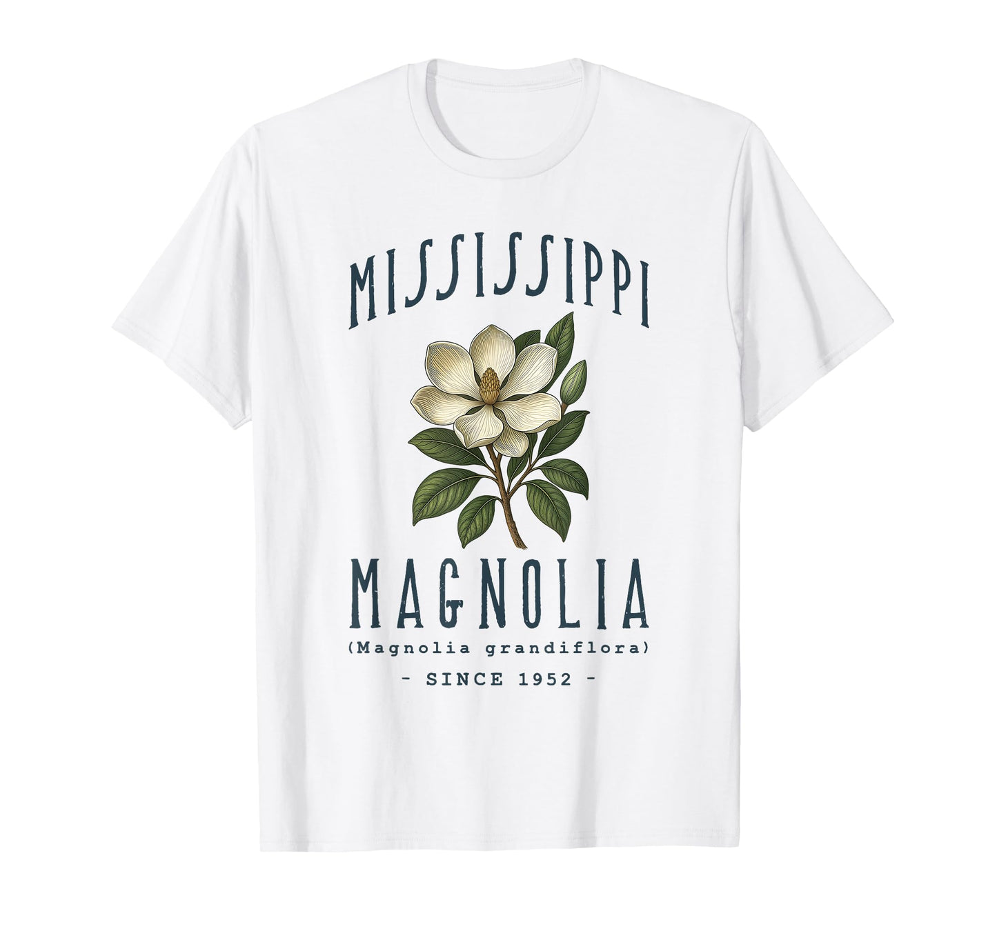 Mississippi Magnolia Flower Botanical Design T-Shirt