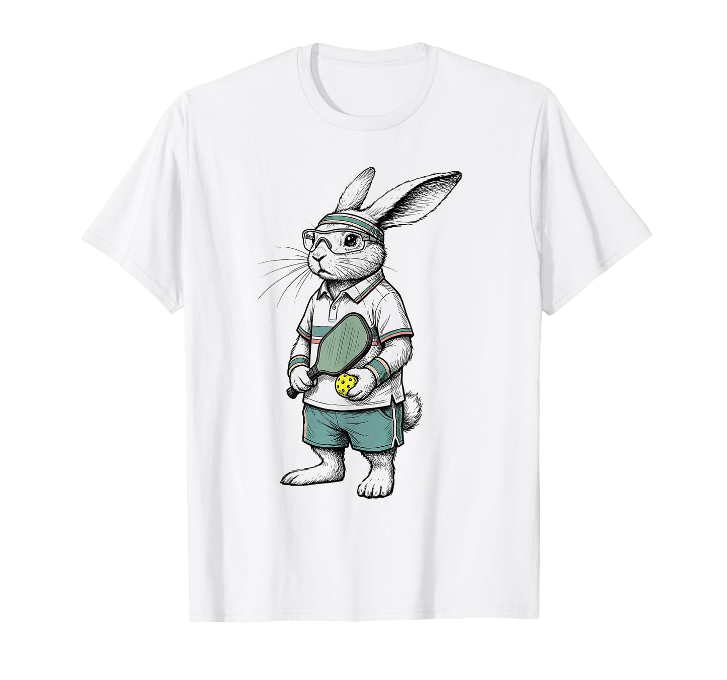 Easter Pickleball Shirt for Men Pickle Bunny Funny T-Shirt