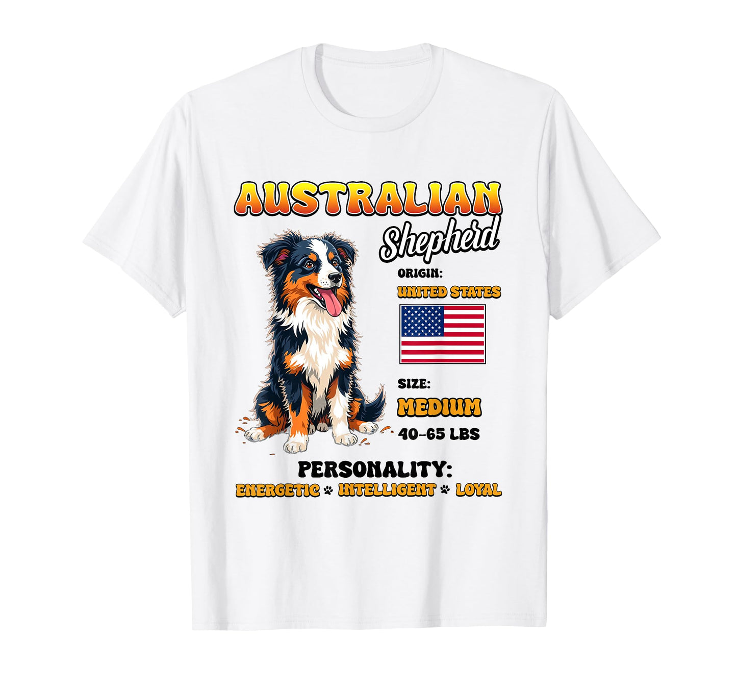 Australian Shepherd Design for Men Women Kids T-Shirt