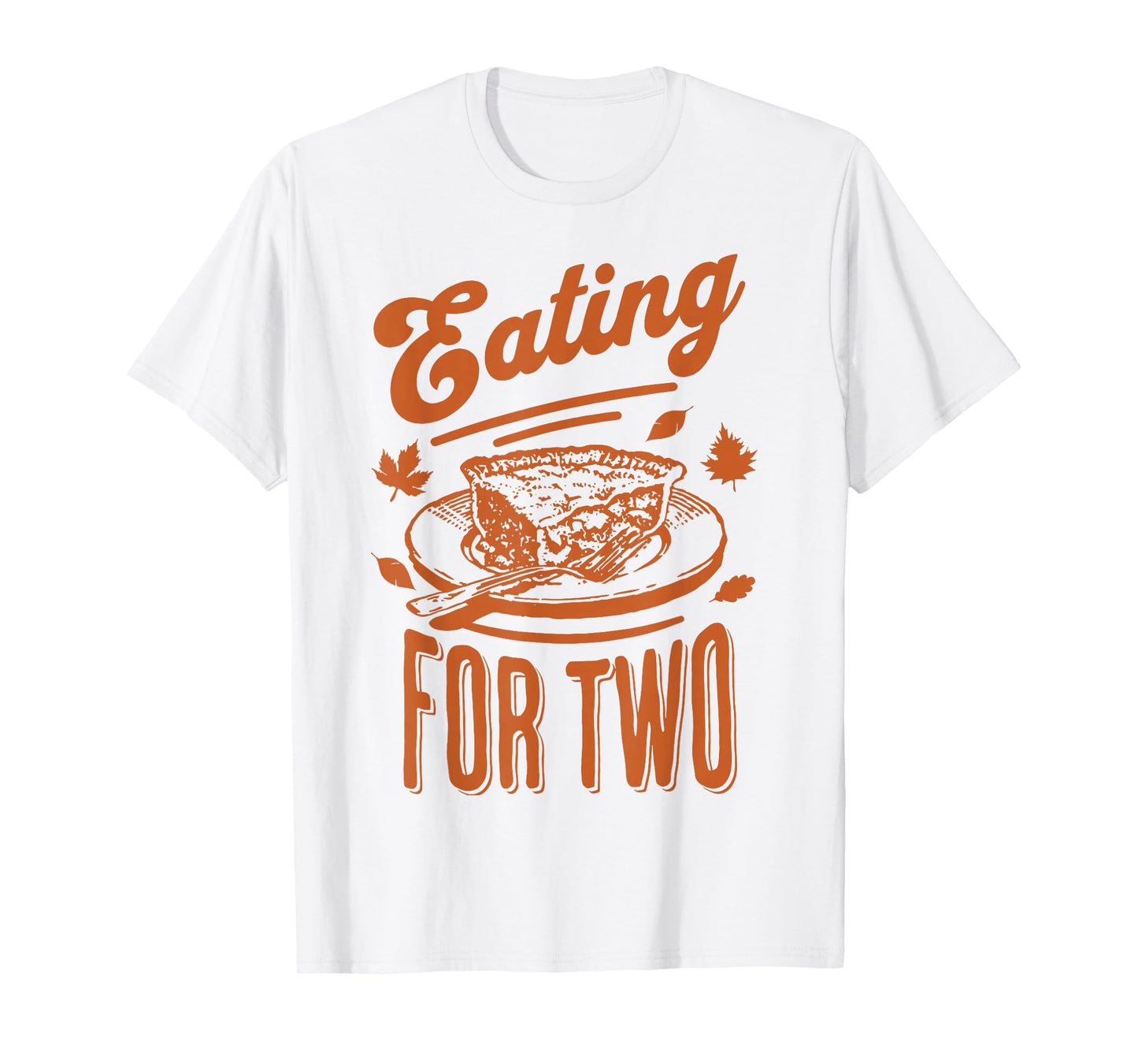 Eating for Two Thanksgiving Couples Pregnancy Announcement T-Shirt