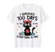 Funny Cat I Survived 100 Days of School Shirts Teacher Kids T-Shirt