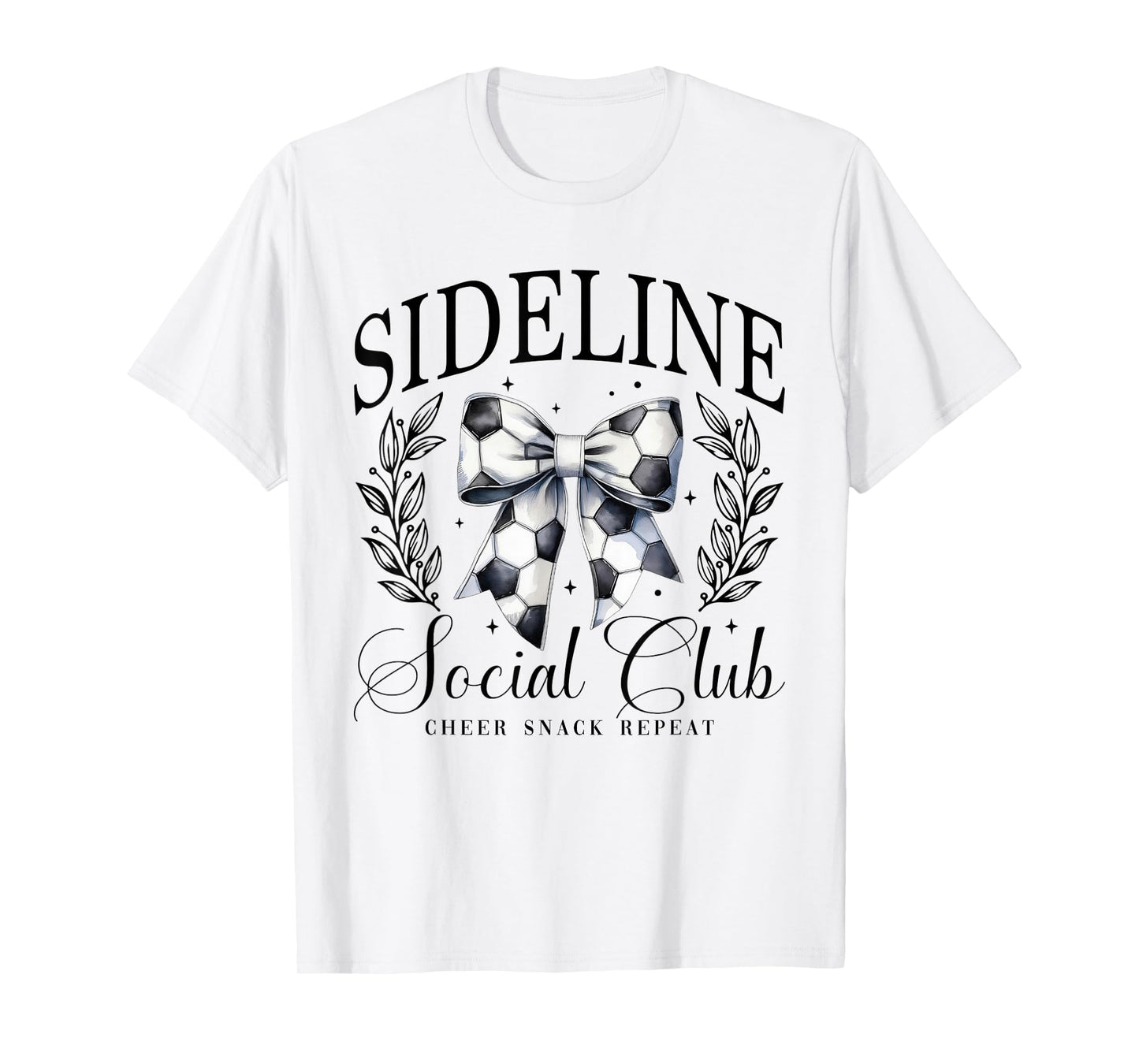 Women Sideline Social Club Soccer Mom Game Day Mothers Day T-Shirt