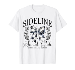 Women Sideline Social Club Soccer Mom Game Day Mothers Day T-Shirt
