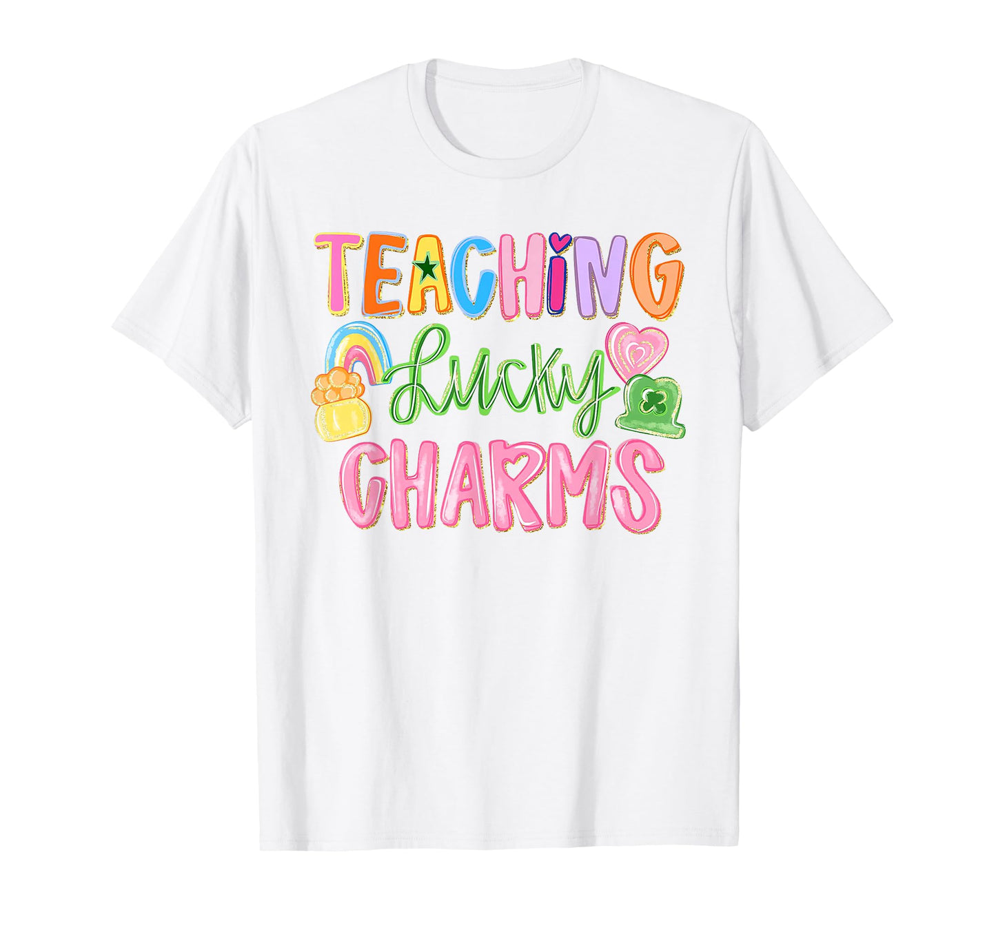 Funny Teaching Lucky Teacher Groovy St Patricks Day T-Shirt