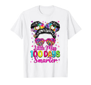 Little Miss 100 Days Smarter 100 Days of School Girls Kids T-Shirt