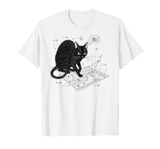 Funny Cat Math Physics Equations Science Humor T-Shirt