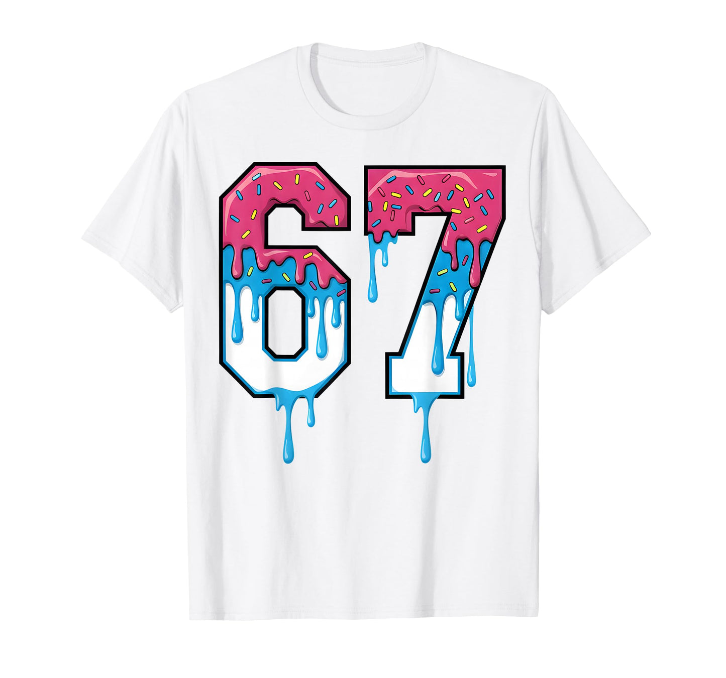 67 Ice Cream Drip Six Seven Gen Alpha Funny Meme T-Shirt