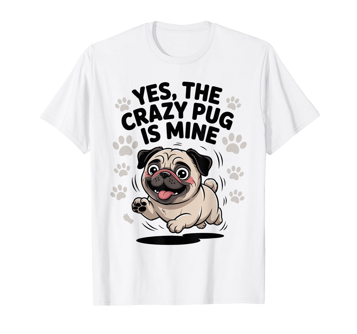 Cute Wrinkly Companion Dog Owner Small Pet Breed Funny Pug T-Shirt