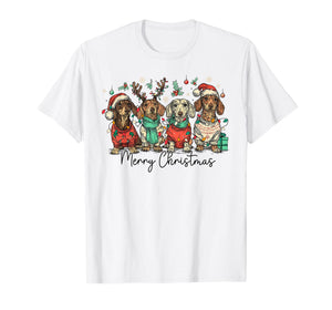 Merry Christmas Dachshund Dog Xmas Holiday Pet Lover T-Shirt
