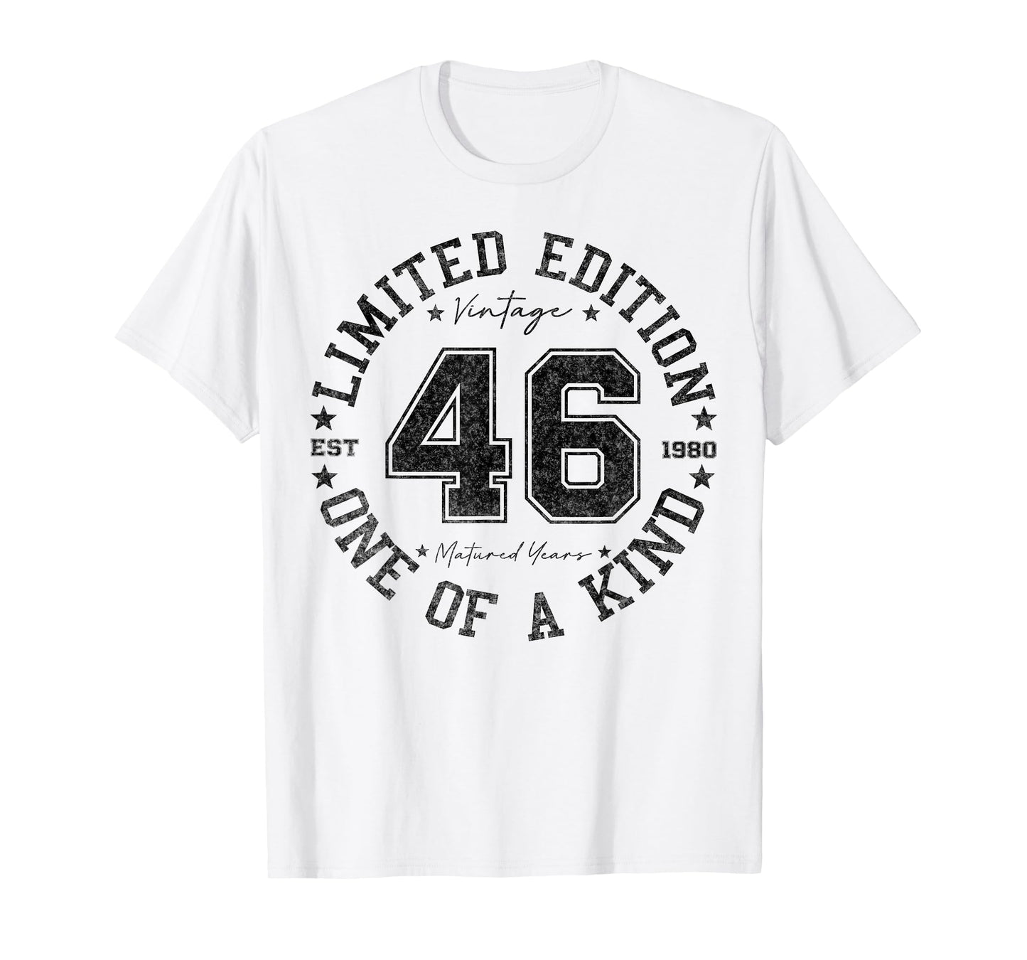 46 Year Old Gifts Vintage 1980 Limited Edition 46th Birthday T-Shirt