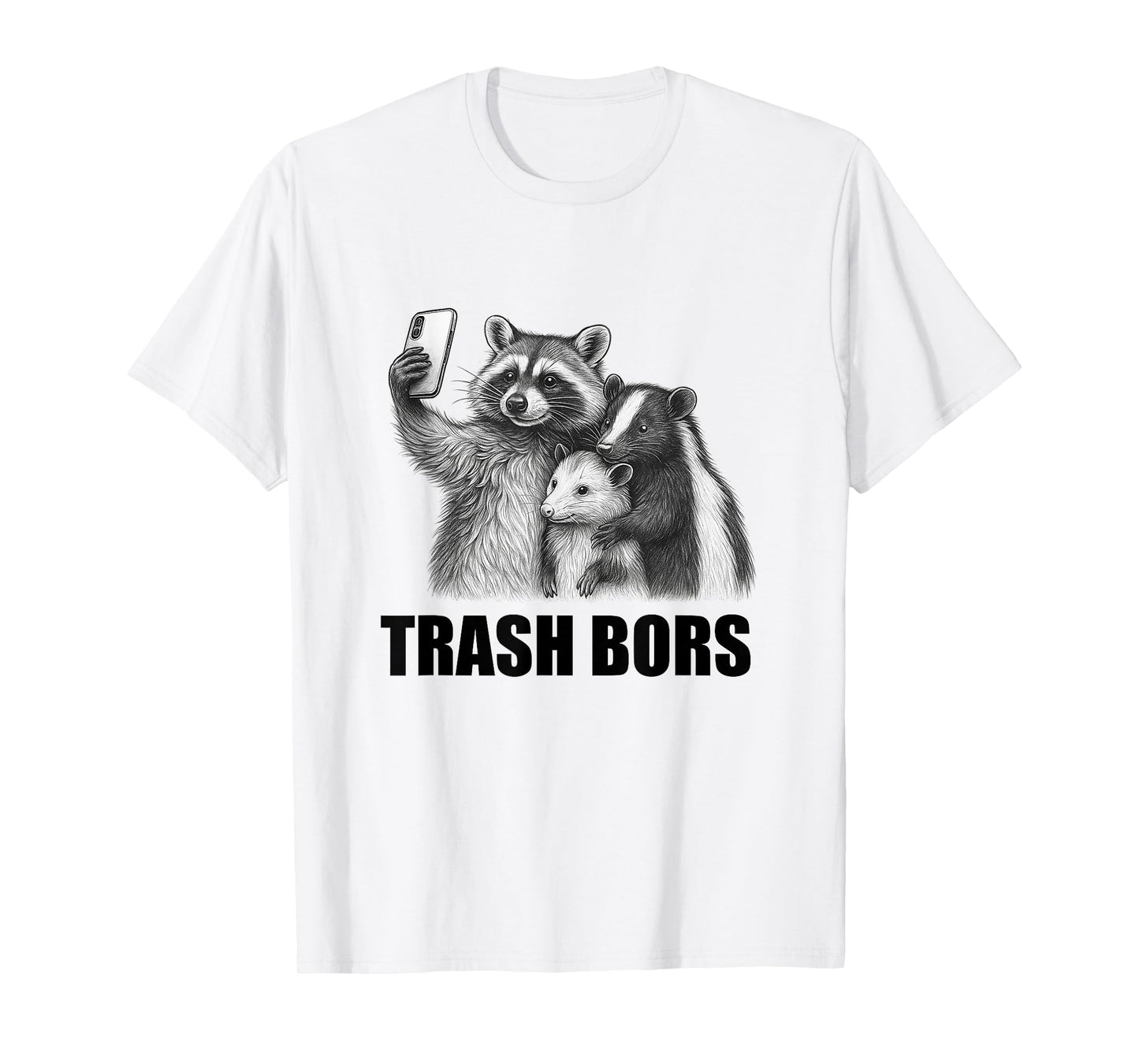 Trash Bros Raccoon Opossum Skunk Sunglasses Feral Cats T-Shirt