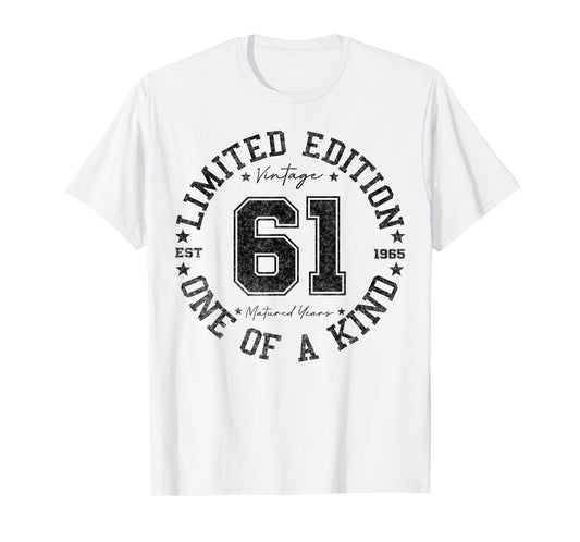 61 Year Old Gifts Vintage 1965 Limited Edition 61st Birthday T-Shirt