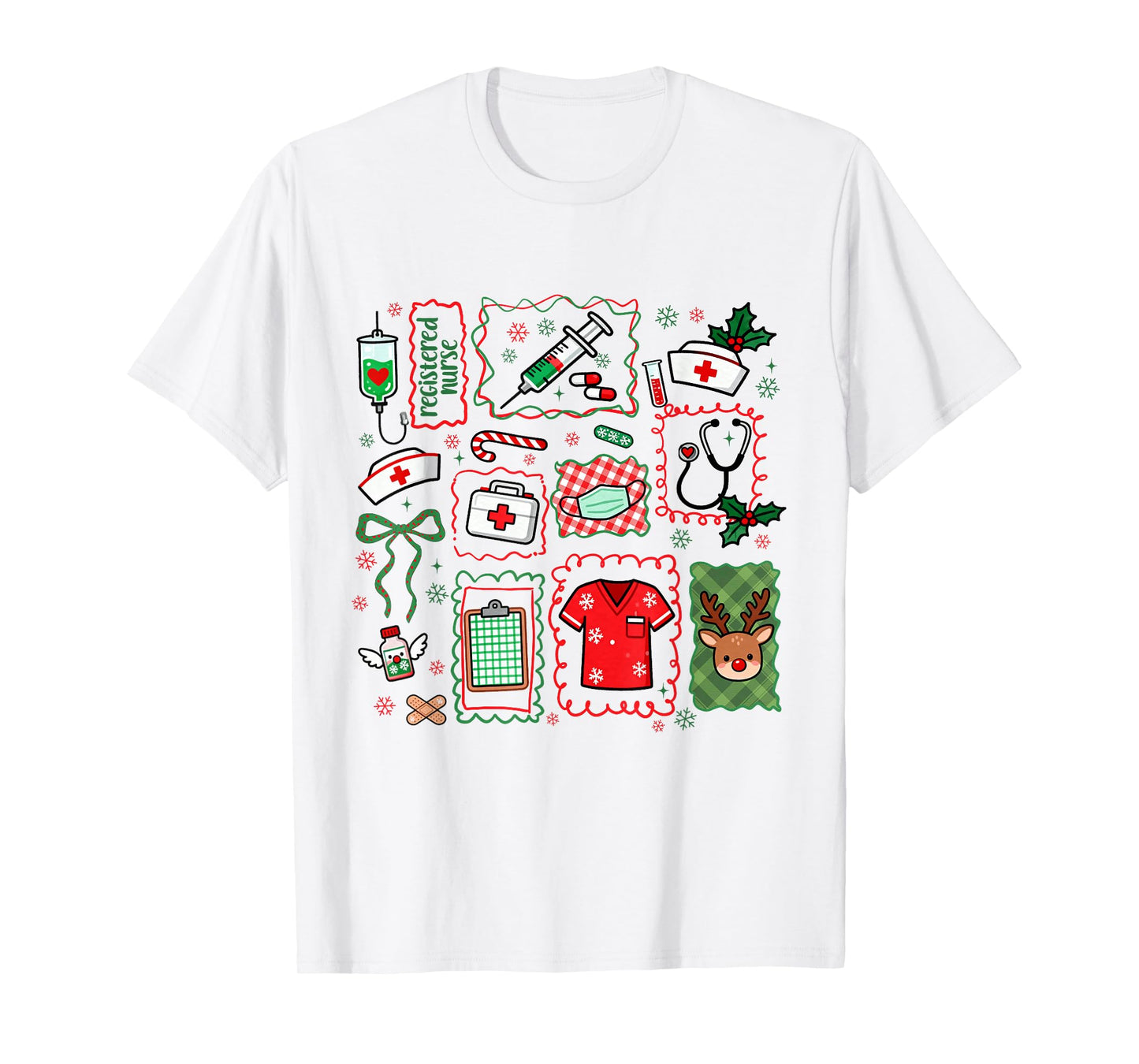 Registered Nurse Christmas LPN RN Nursing School Xmas Women T-Shirt