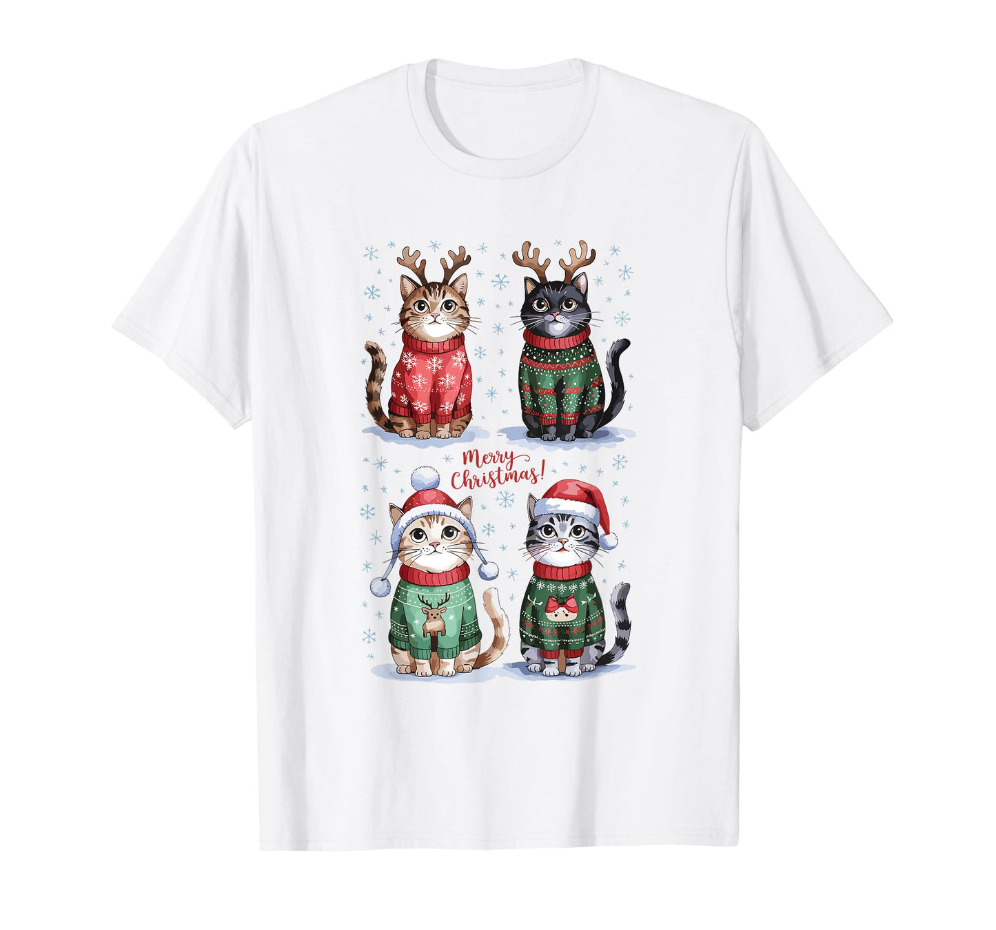 Christmas Cats | Merry Christmas Cats Graphic T-Shirt