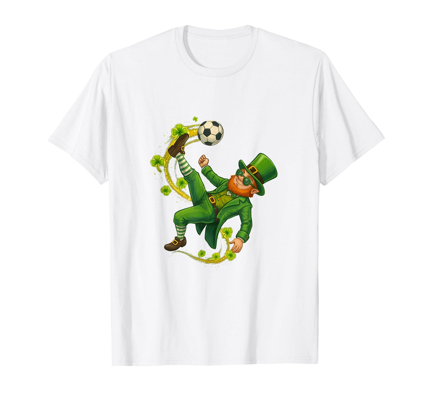 Soccer St Patricks Day Leprechaun Saint Patricks Boys T-Shirt