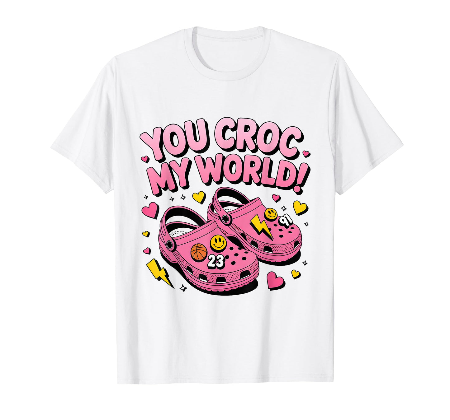 Rétro You Croc My World Funny Croc Valentine T-Shirt