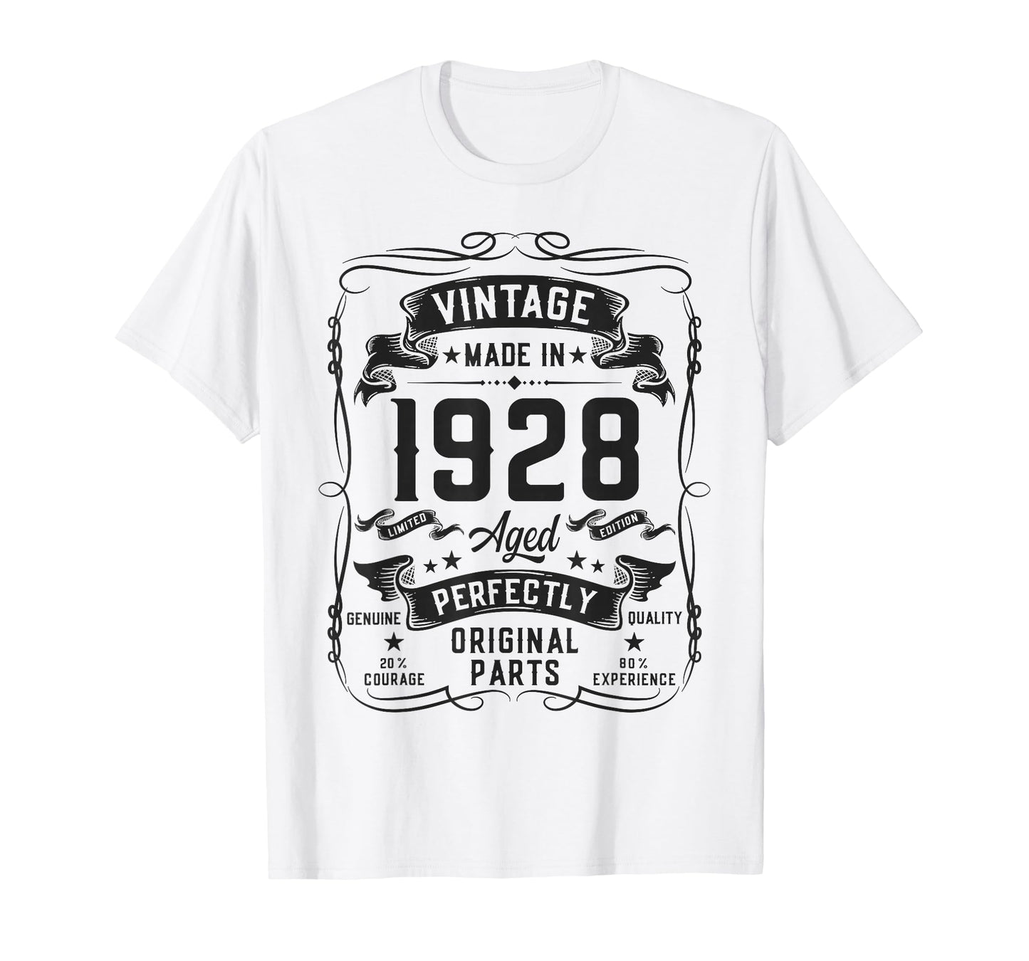 Vintage 1928 98yr 98th Birthday Gifts for Men 98 Years Old T-Shirt