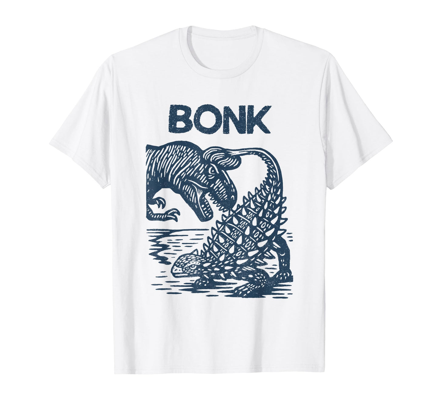 Bonk Dinosaur Funny Prehistoric Humor Design T-Shirt