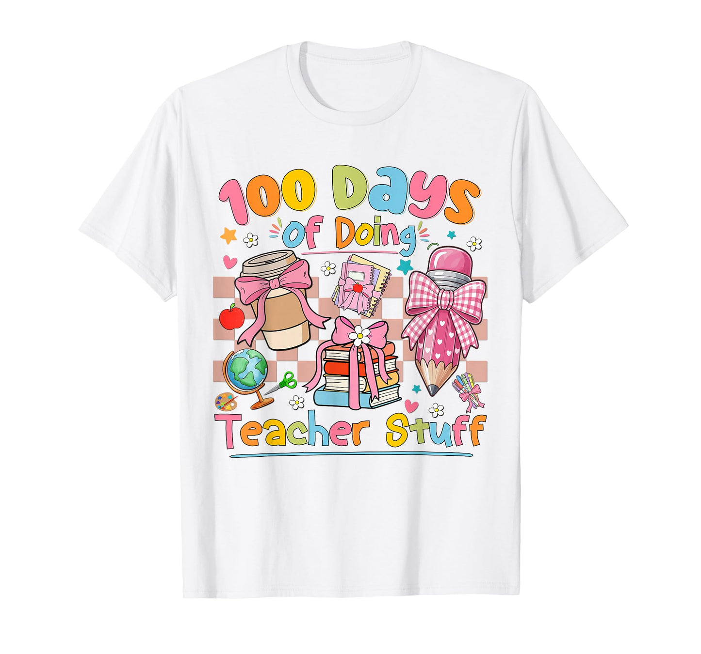 100th Day of School Teacher 100 Days Coffee Books T-Shirt