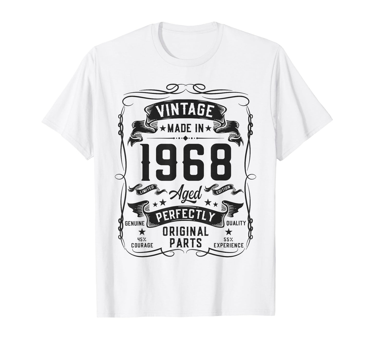 Vintage 1968 58yr 58th Birthday Gifts for Men 58 Years Old T-Shirt