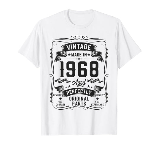 Vintage 1968 58yr 58th Birthday Gifts for Men 58 Years Old T-Shirt